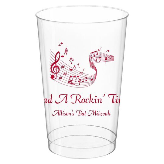 Musical Staff Clear Plastic Cups